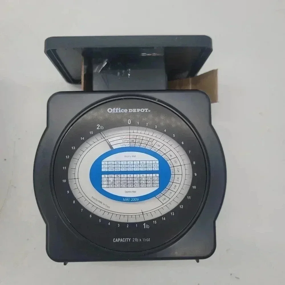 Office Depot 2 LB Mechanical Post Office Scale 1/2 Ounce Increments Postal Mail